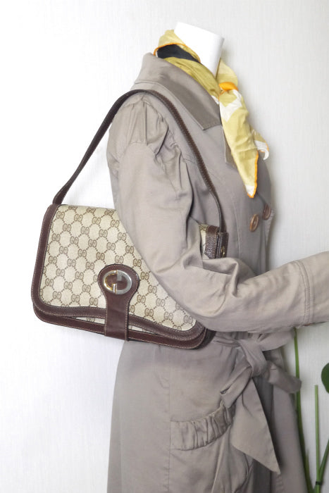 OLD Gucci ７０s GG金具ワンショルダー（茶）