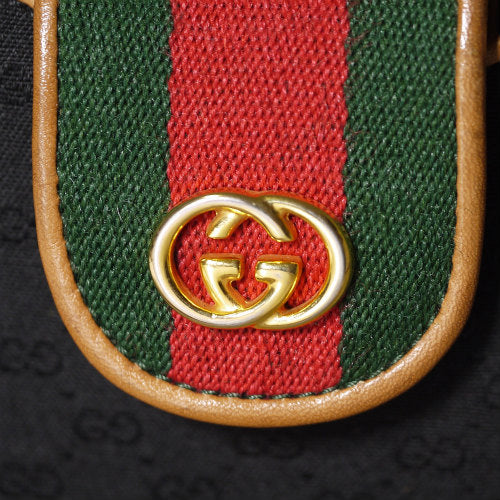 OLD Gucci マイクロGGワンショルダー（黒×キャメル）