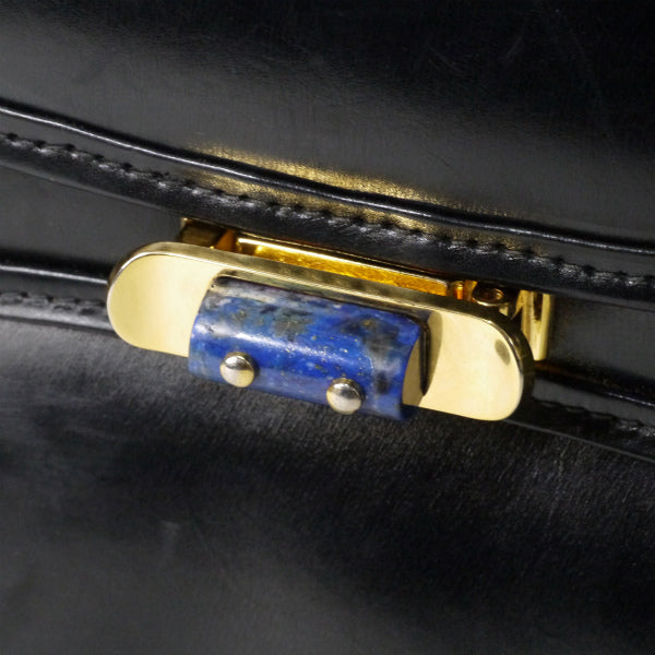 OLD Gucci　ラピス総皮ハンドバッグ(黒)