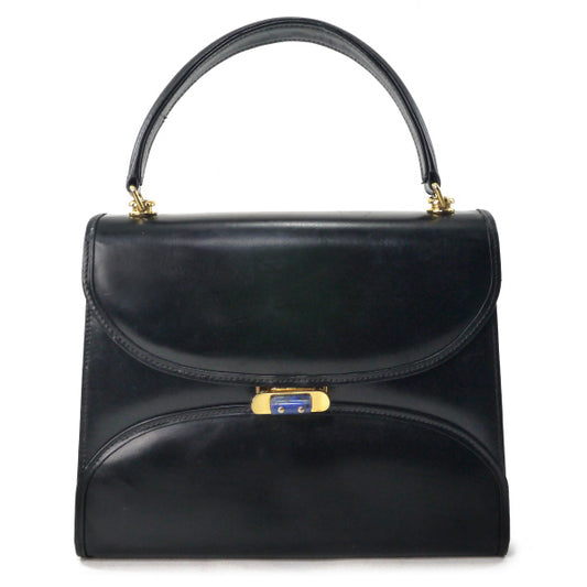 OLD Gucci　ラピス総皮ハンドバッグ(黒)