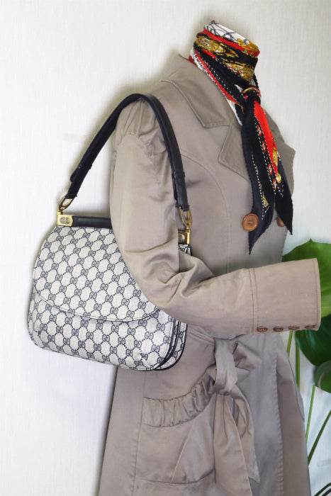OLD Gucci ２Way　丸フォルムショルダー(黒・GG)