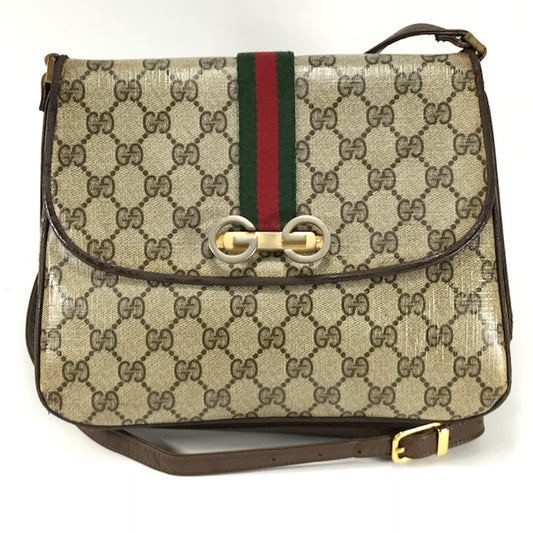OLD Gucci　<訳あり>シェリーライン斜めがけショルダー(茶）