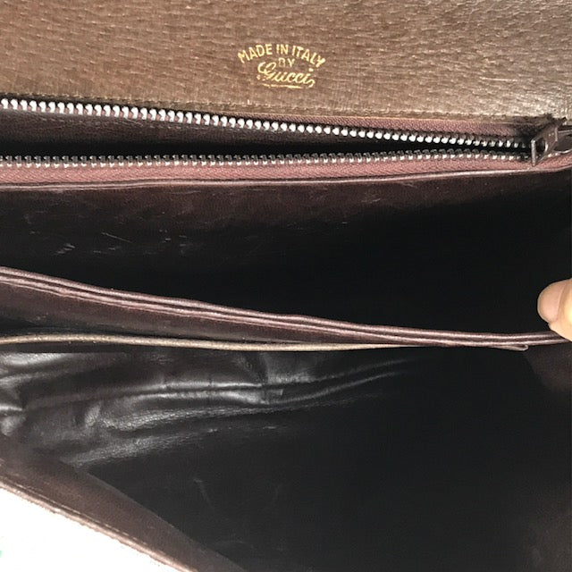 OLD Gucci　<訳あり>シェリーライン斜めがけショルダー(茶）