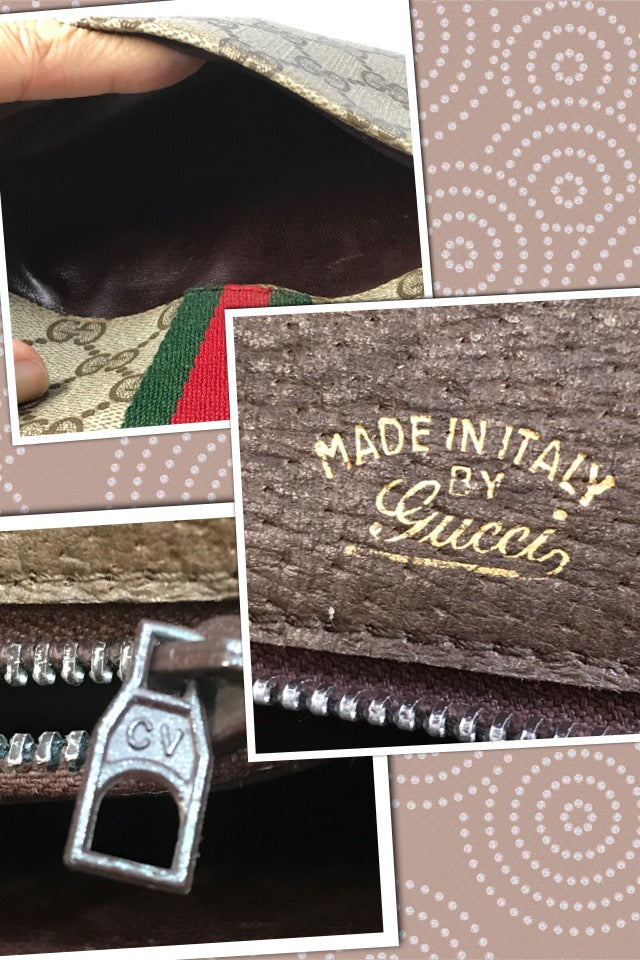 OLD Gucci　<訳あり>シェリーライン斜めがけショルダー(茶）