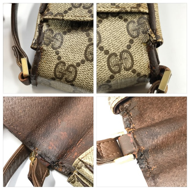 OLD Gucci　<訳あり>シェリーライン斜めがけショルダー(茶）