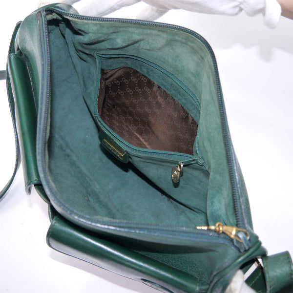 OLD Gucci Wポケット半円ショルダー（緑）