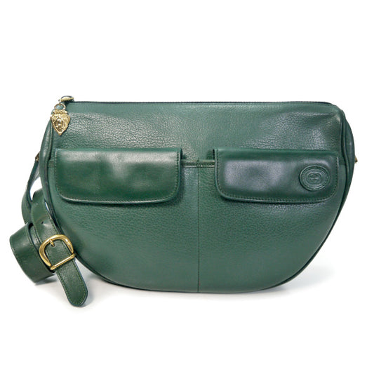 OLD Gucci Wポケット半円ショルダー（緑）