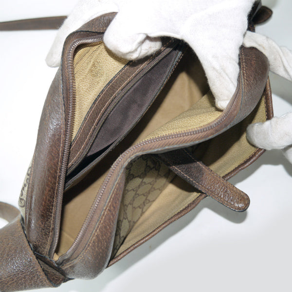 OLD Gucci　GG柄UFOショルダー（茶）