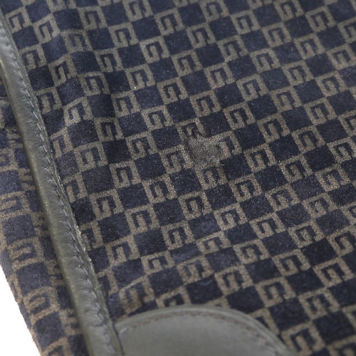 OLD Gucci <訳あり>スクエアGGハンドバッグ（紺/スエード）