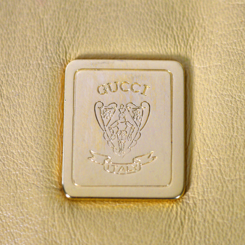 OLD Gucci 巾着型ショルダー（イエローベージュ）