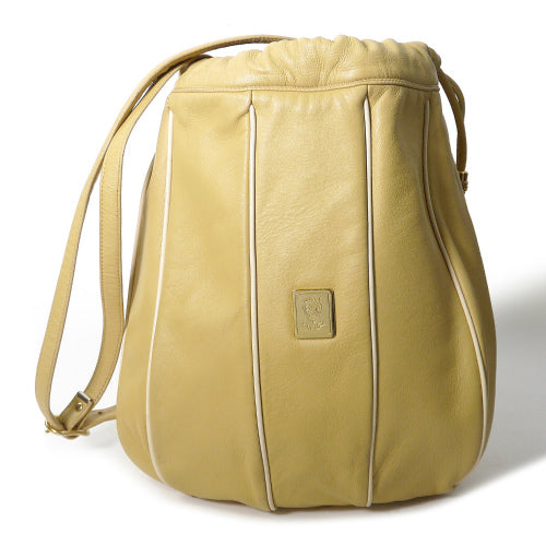 OLD Gucci 巾着型ショルダー（イエローベージュ）