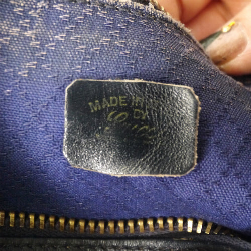 OLD GUCCI　シンプル横長ショルダー（青）