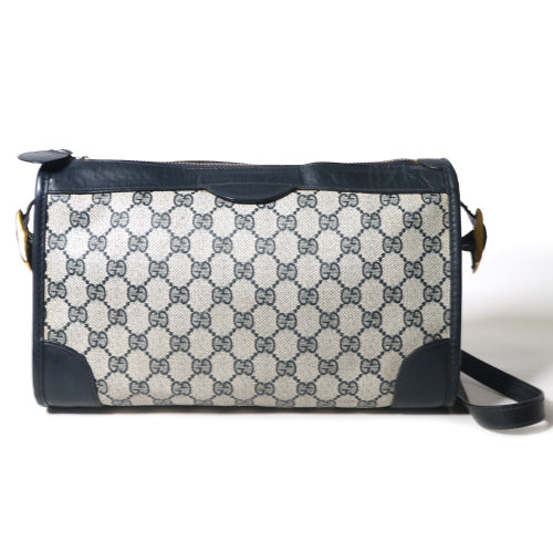 OLD GUCCI　シンプル横長ショルダー（青）