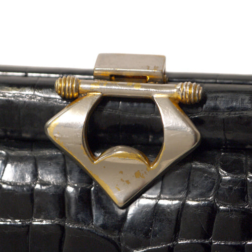 OLD Gucci　60s最高級クロコダイルバッグ（黒）