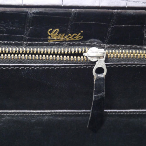 OLD Gucci　60s最高級クロコダイルバッグ（黒）
