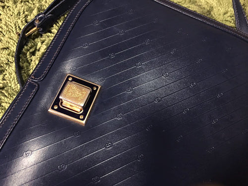 OLD Gucci  ７０sマイクロ流れ星斜めがけショルダー(紺)