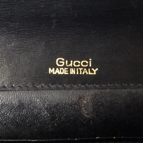 OLD Gucci  60s!ラピスラズリ/リザード お宝バッグ（黒）