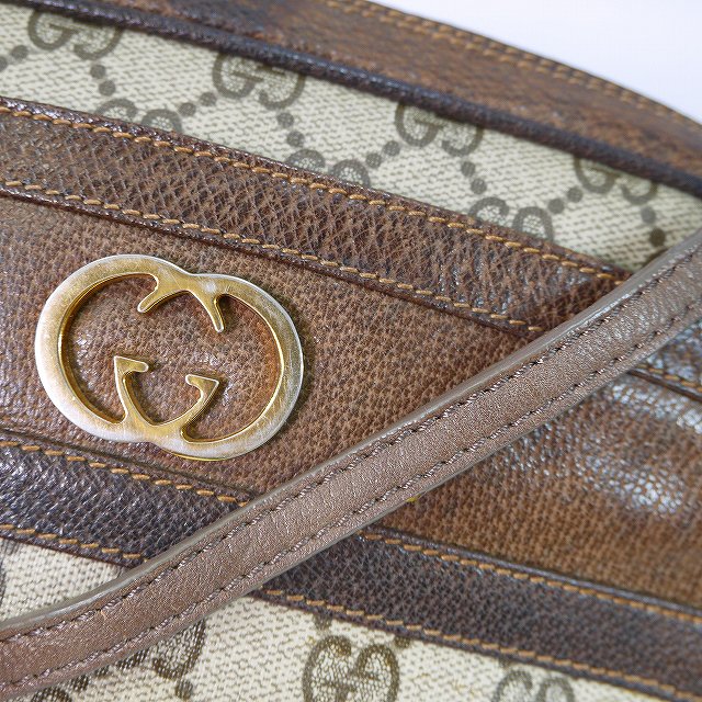 OLD Gucci ＜訳アリ＞2WAYGG金具ショルダー（茶）