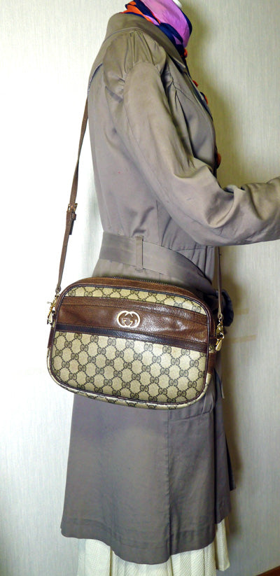 OLD Gucci ＜訳アリ＞2WAYGG金具ショルダー（茶）