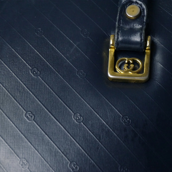 W様専用 OLD Gucci  マイクロ流れ星柄ミニボストン（濃紺）