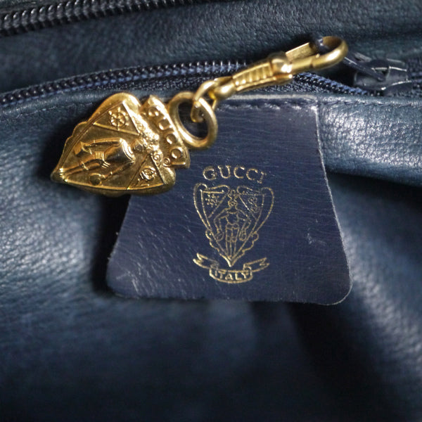 W様専用 OLD Gucci  マイクロ流れ星柄ミニボストン（濃紺）