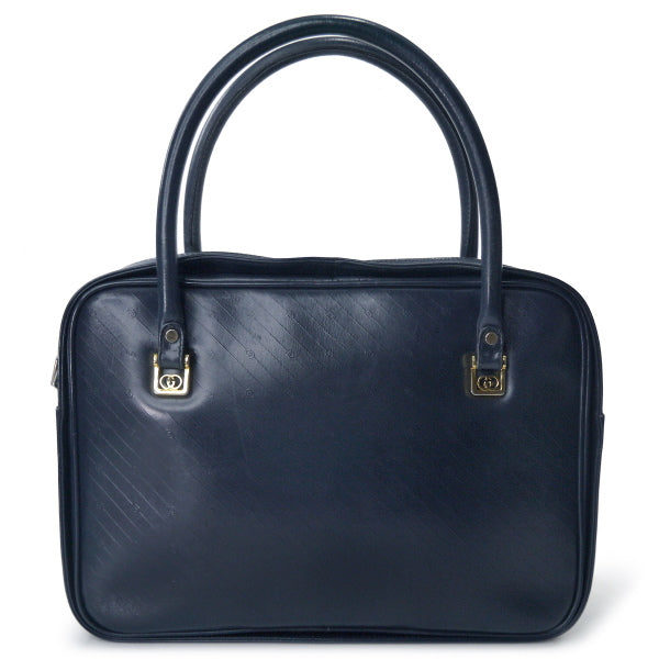 W様専用 OLD Gucci  マイクロ流れ星柄ミニボストン（濃紺）