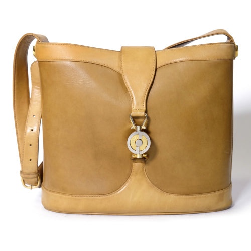 OLD Gucci 70s総革バケツショルダー（キャメル）