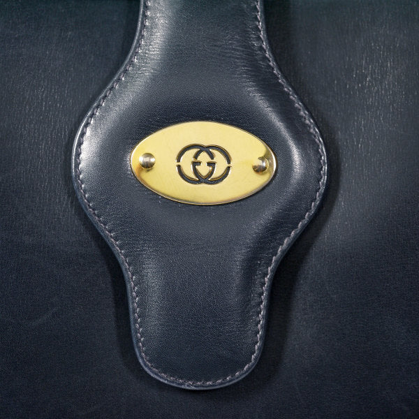 OLD Gucci 総革バケツ型ショルダー（濃紺）