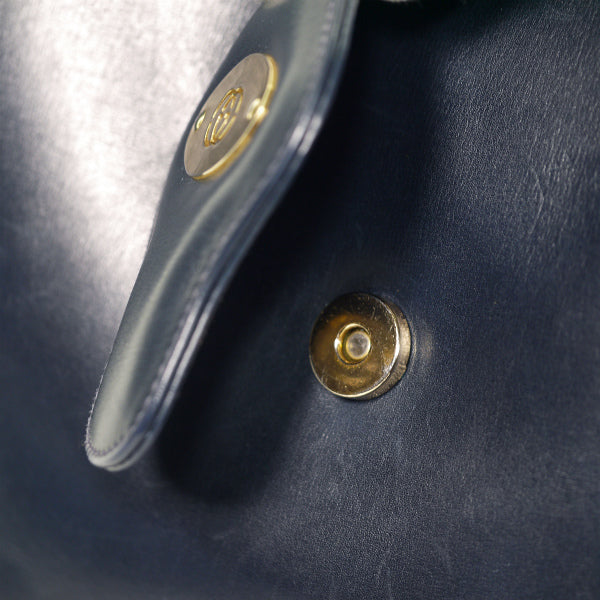 OLD Gucci 総革バケツ型ショルダー（濃紺）