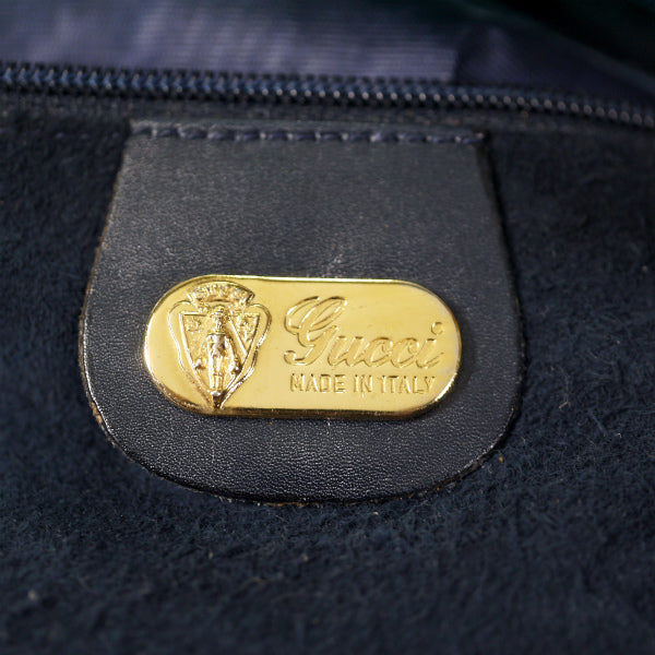 OLD Gucci 総革バケツ型ショルダー（濃紺）