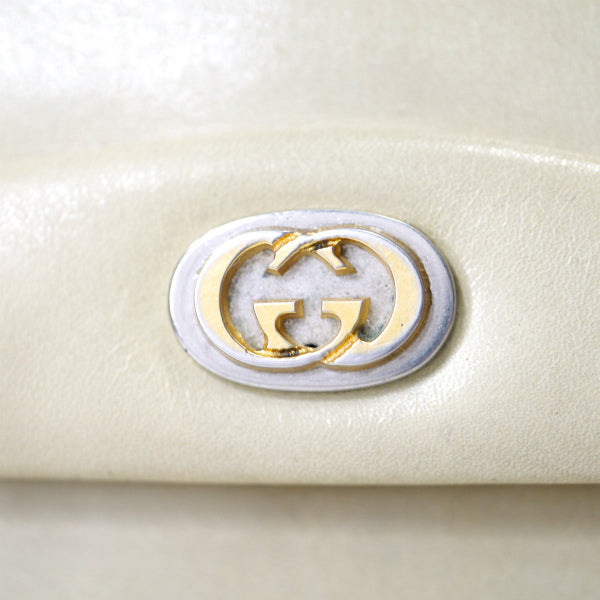 OLD Gucci　＜訳あり＞総革ミニハンドバッグ（オフホワイト）