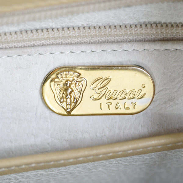 OLD Gucci　＜訳あり＞総革ミニハンドバッグ（オフホワイト）