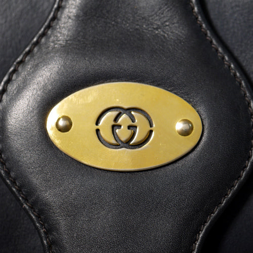 OLD Gucci 総皮バケツ型ショルダー（濃紺）