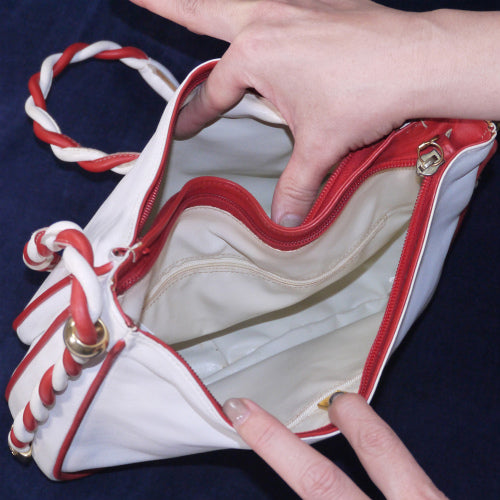 OLD Gucci レア！ロープデザインショルダー（白×赤）