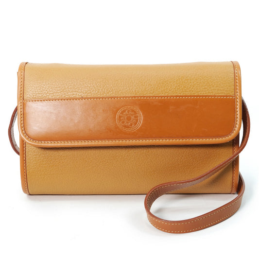 OLD Gucci 2WAY型押しレザー ミニバッグ（キャメル）
