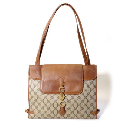 OLD Gucci レア!70sGG金具ブリーフバッグ(茶)