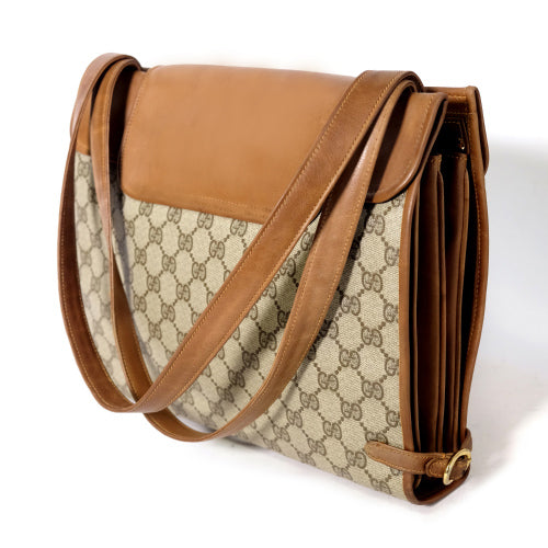 OLD Gucci レア!70sGG金具ブリーフバッグ(茶)