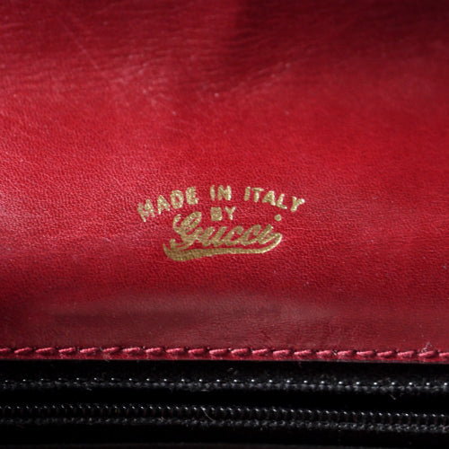 OLD Gucci 丸フォルム総革ショルダー(ボルドー)