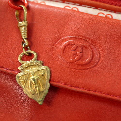 OLD Gucci フロントポケットショルダー（マイクロGG　赤)