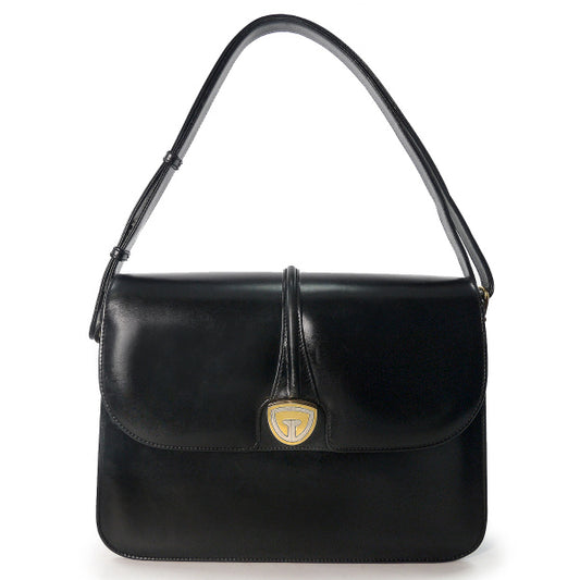 OLD Gucci　2WAYターンロック総革ショルダー (黒)