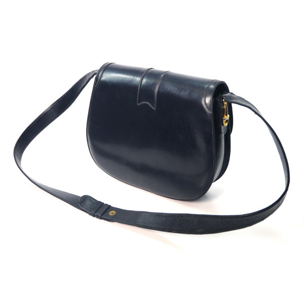 OLD Gucci　サイドビット総革半円ショルダー (黒)