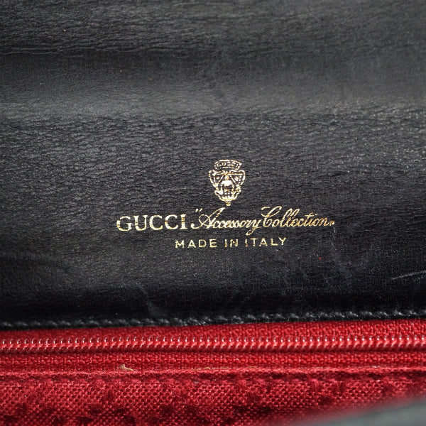 OLD Gucci シェリーGG柄キャンバスショルダー（黒）