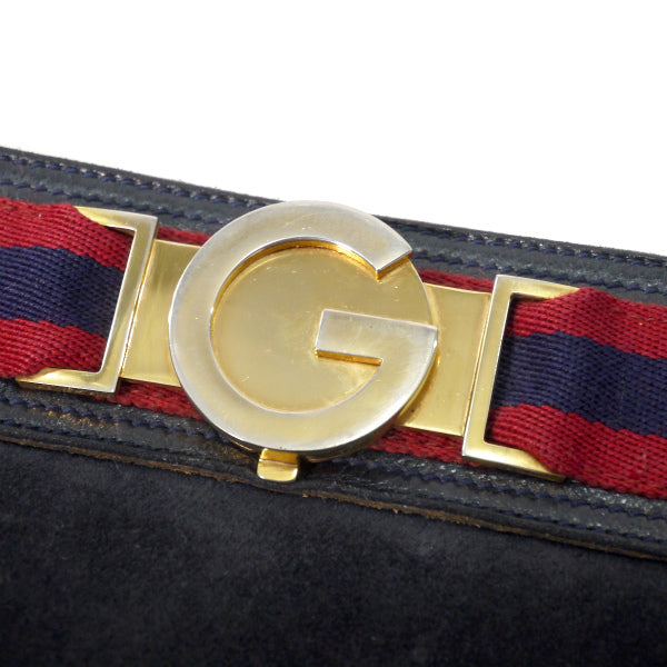 OLD Gucci シェリーベルト ワンショルダー(スエード・紺）