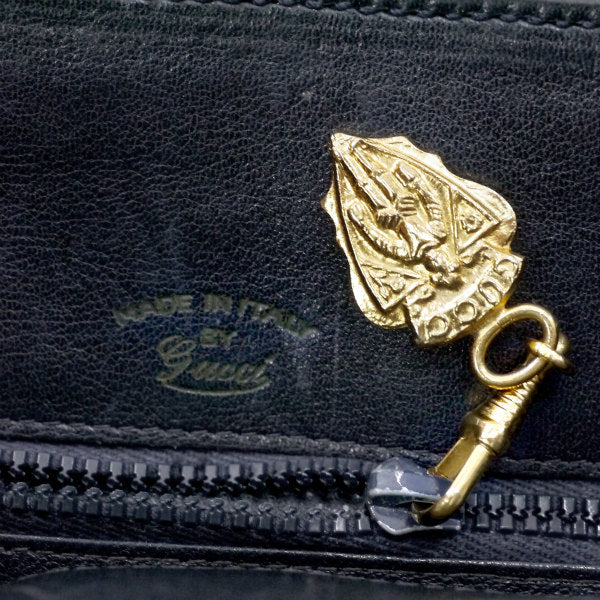 OLD Gucci シェリーベルト ワンショルダー(スエード・紺）