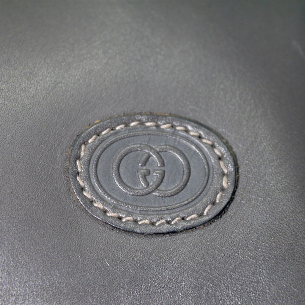 OLD Gucci　レア！三角留めトグル斜めがけショルダー（グレー）