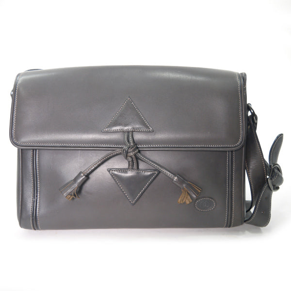 OLD Gucci　レア！三角留めトグル斜めがけショルダー（グレー）