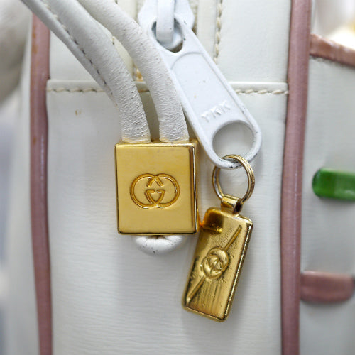 OLD Gucci70ｓループ総革ショルダー（白）