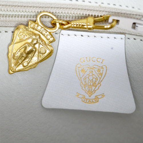 OLD Gucci70ｓループ総革ショルダー（白）