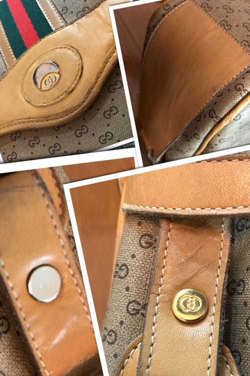 OLD Gucci　マイクロGG・キャメル70sショルダー