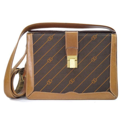 OLD Gucci  70S 流れ星ＧＧ柄スクエアショルダー(茶)